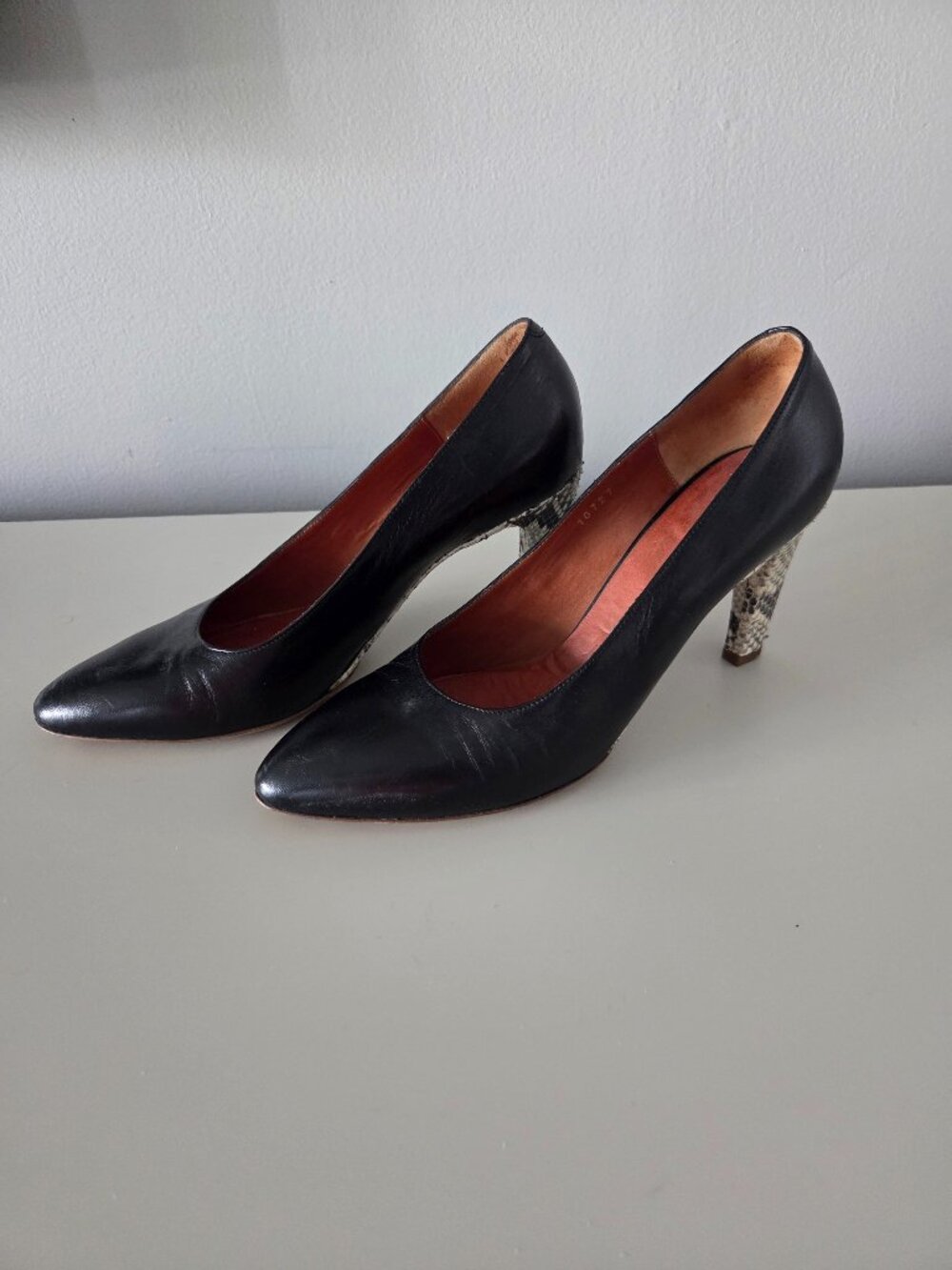 Dries Van Noten Black Pump Snakeskin